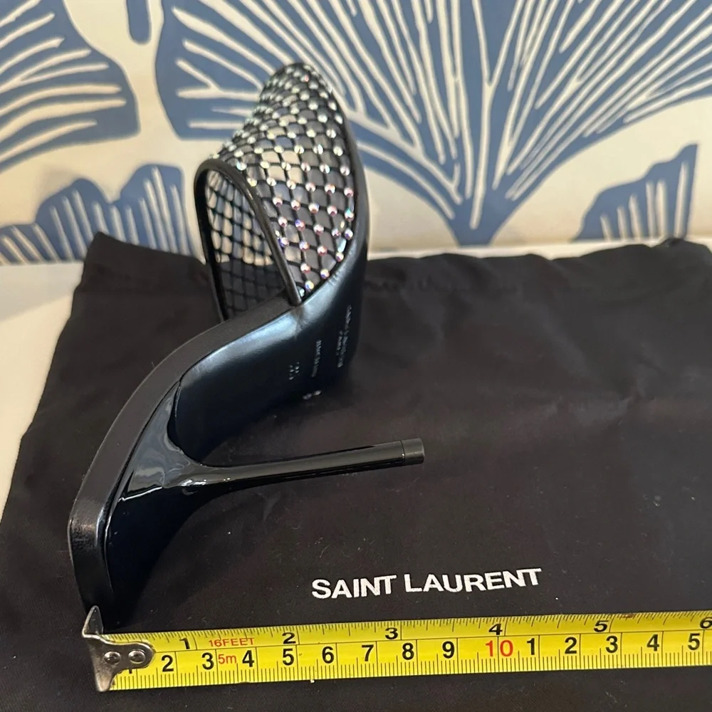 NWOT/Unworn! Saint Laurent Black & Crystal Mules -Size 35/5 Offers Welcome! - Picture 6 of 7